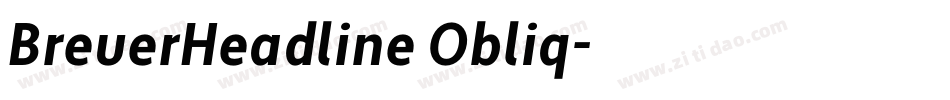 BreuerHeadline Obliq字体转换